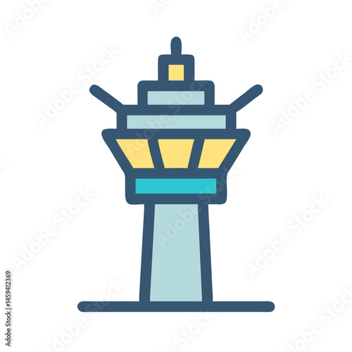 Traffic Control Tower Icon Design