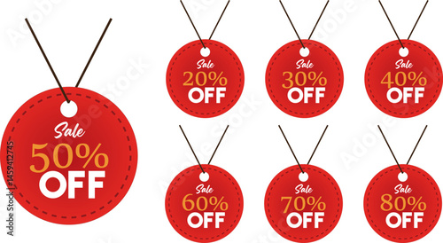 Big Sale Tags for Marketing and Promotions Discount, Offer, Clearance Labels