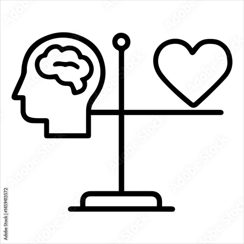 Balance of mind and feelings icon on white background vector
Vector icon