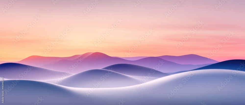 Abstract landscape with mountain silhouettes Abstract landscape with mountain silhouettes