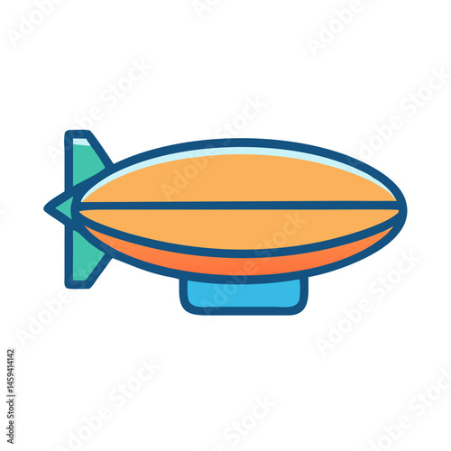 Blimp or Airship Icon Design