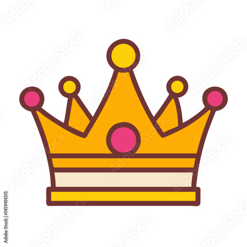 Bold Royal Crown Icon Design
