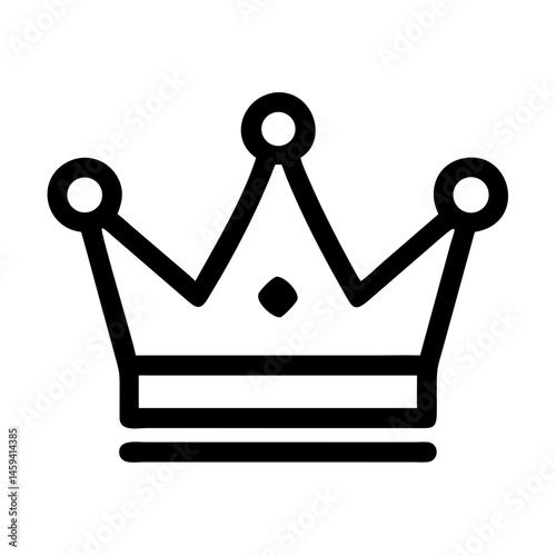 Bold Royal Crown Icon Design
