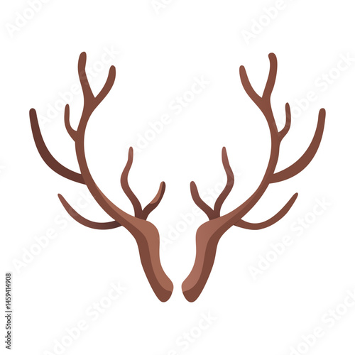 Branching Deer Antlers Icon Design