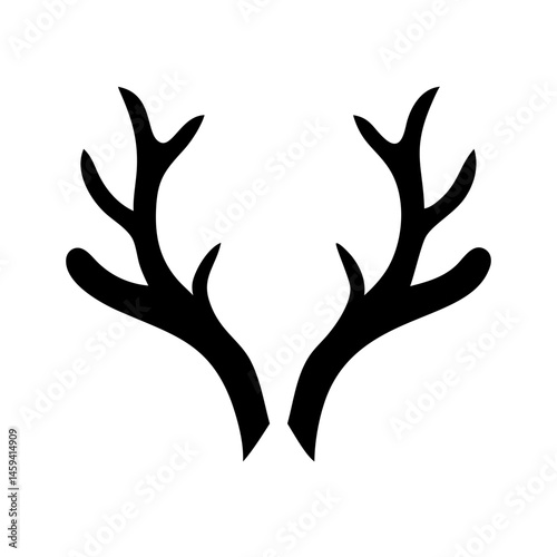 Branching Deer Antlers Icon Design