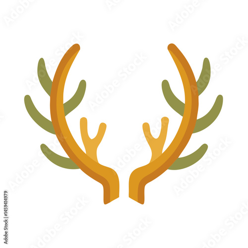 Branching Deer Antlers Icon Design
