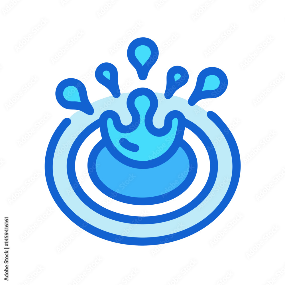 Fototapeta premium Circular Liquid Splash Icon Design