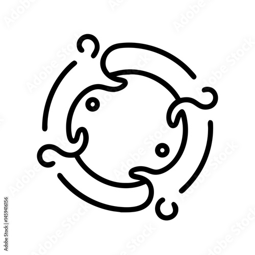 Circular Liquid Splash Icon Design