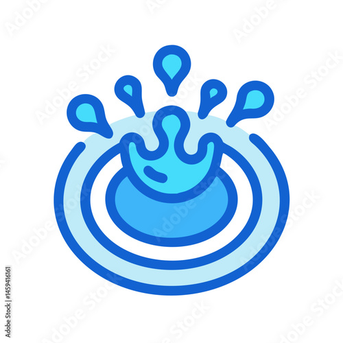 Circular Liquid Splash Icon Design