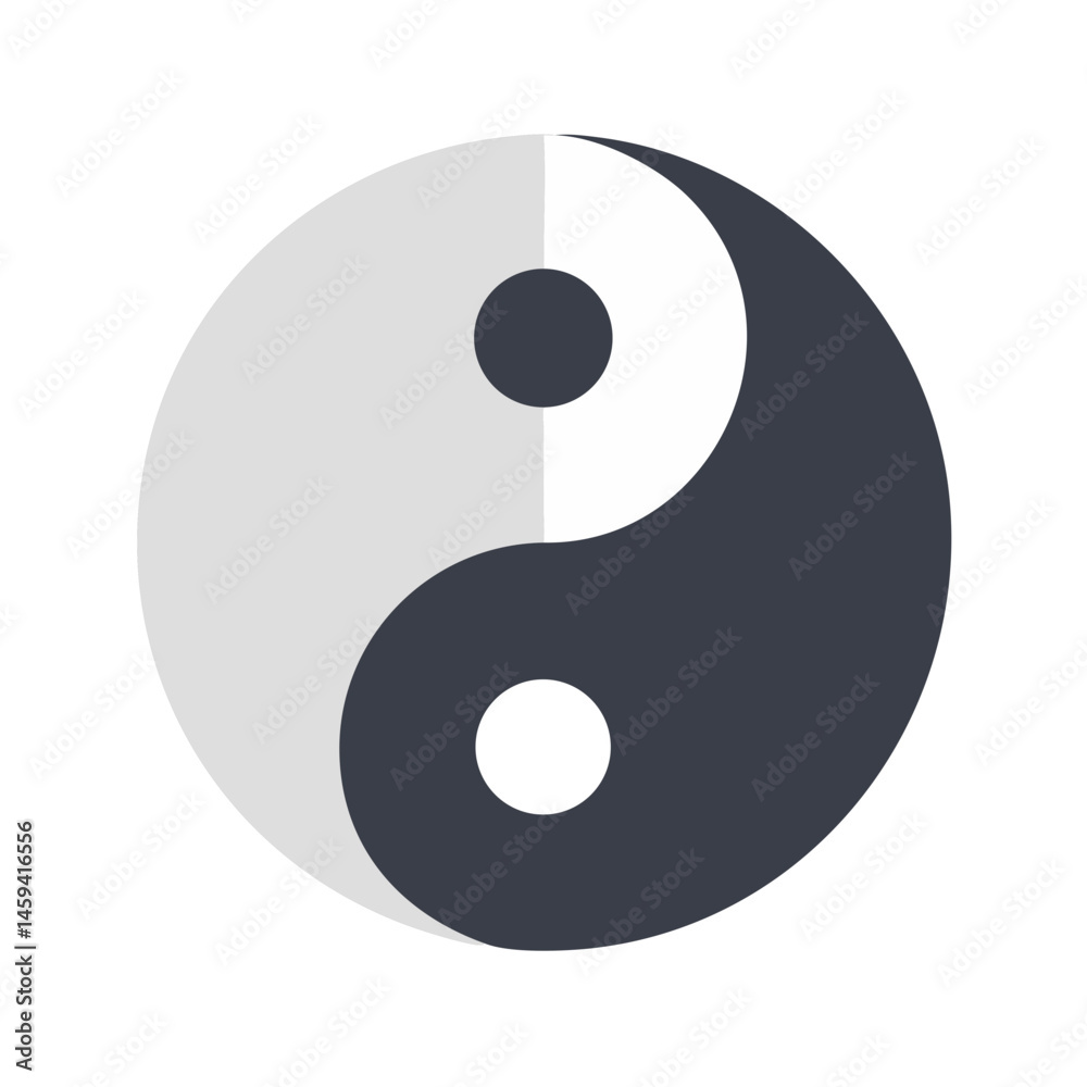 Classic Yin Yang Symbol Icon Design