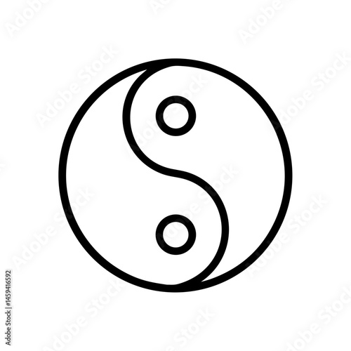 Classic Yin Yang Symbol Icon Design