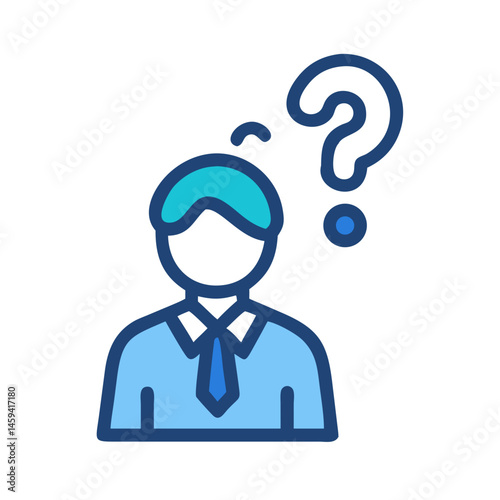 Confused Person With Question Icon Design