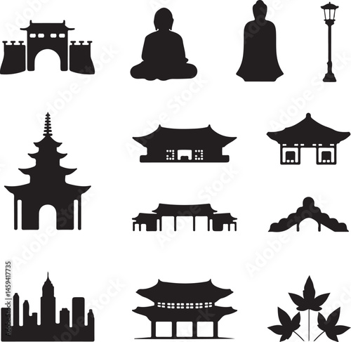 Seoul City Skyline Silhouette

Traditional Seoul Temple Vector

N Seoul Tower Minimalist Art

Seoul at Night Cityscape

Korean Architecture Silhouette Design
