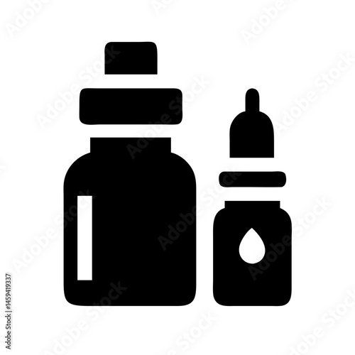 Essential Oil Glass Bottles Icon Design