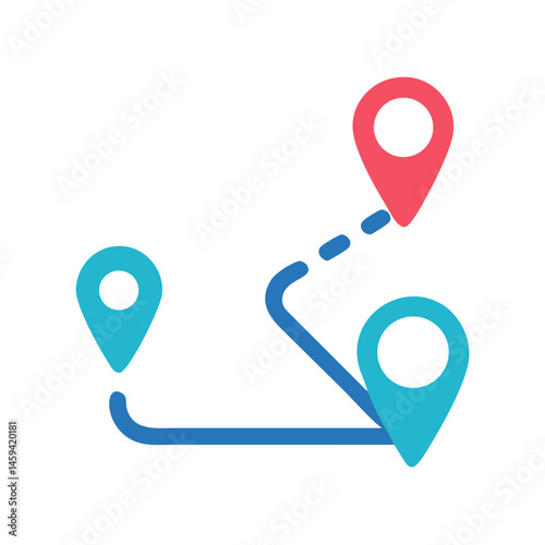 Flight Navigation Route Icon Design