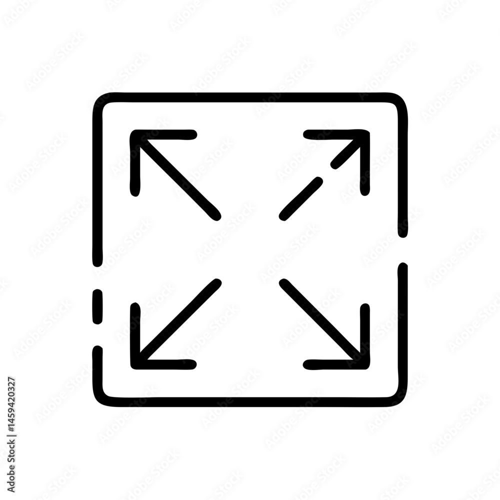 Full Screen Resize Icon Design Full Screen Resize Icon Design