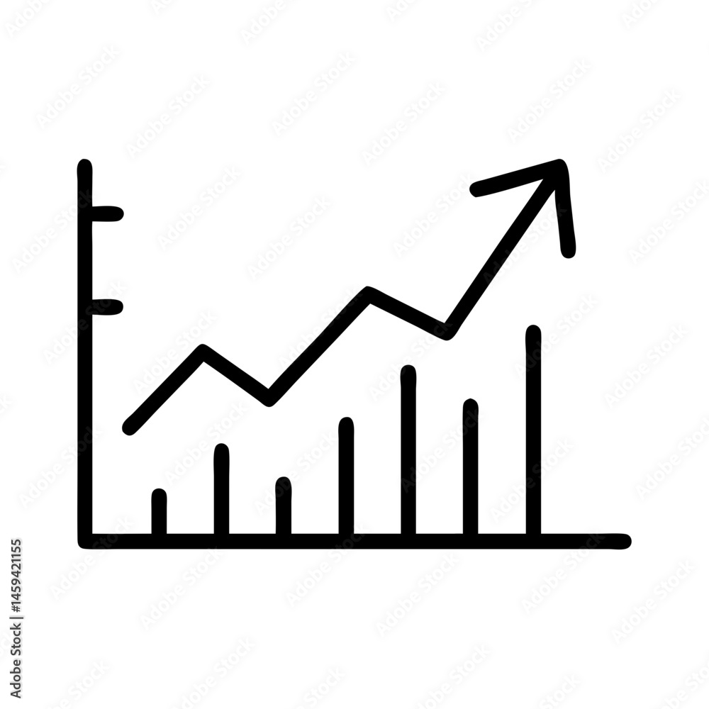 Graph with Profit Growth Icon Design Graph with Profit Growth Icon Design