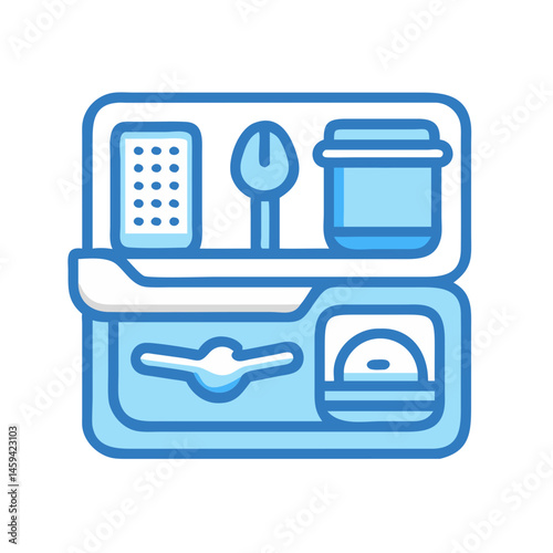 Inflight Meal Tray Icon Design