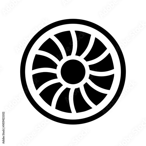 Jet Turbine Engine Icon Design