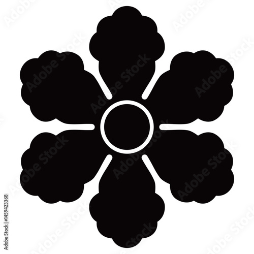 家紋です。花形釜敷といいます。