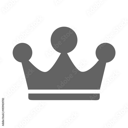 Minimal Round Point Crown Icon Design photo