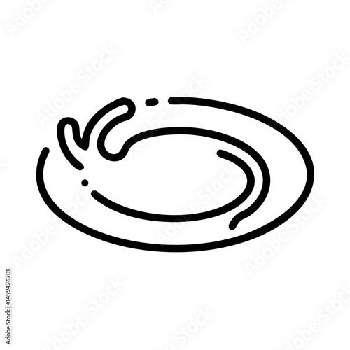 Oval Water Splash Icon Design