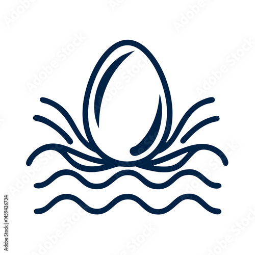 Oval Water Splash Icon Design