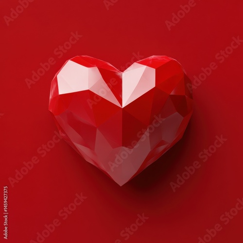 Wallpaper Mural Red geometrical heart symbol Torontodigital.ca