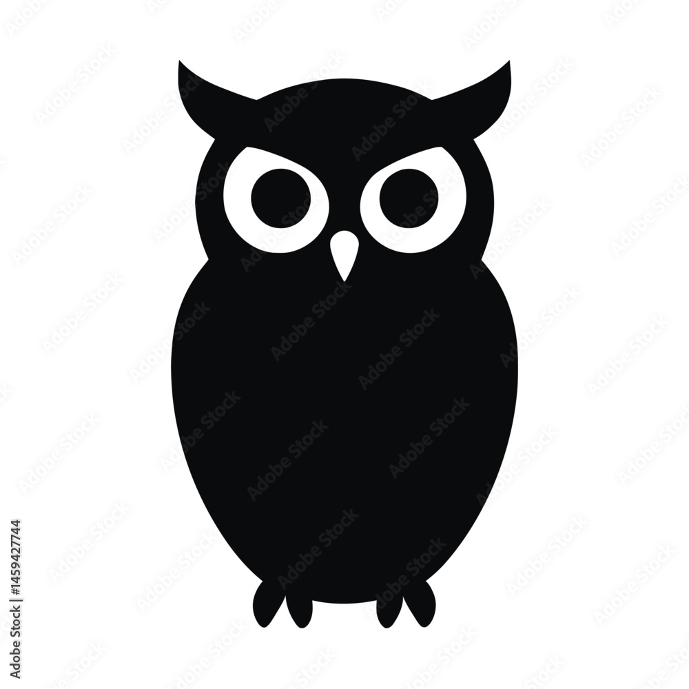 Owl Silhouette. bird. vector illustration 