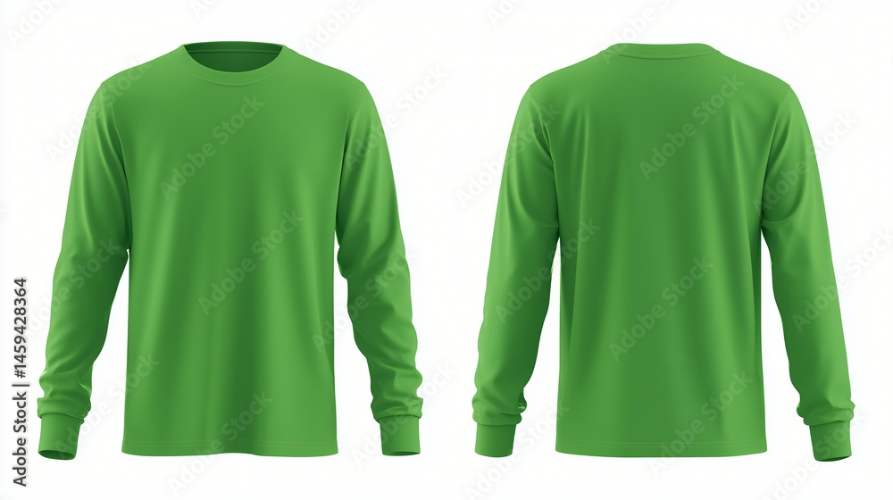 custom made wallpaper toronto digitalBlank green long sleeve t-shirt for your design mockup
