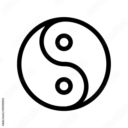Simplified Yin Yang Icon Design