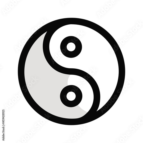 Simplified Yin Yang Icon Design