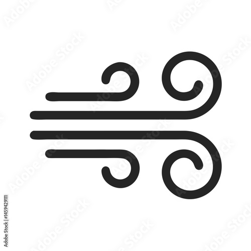 Single Swirl Wind Gust Icon Design