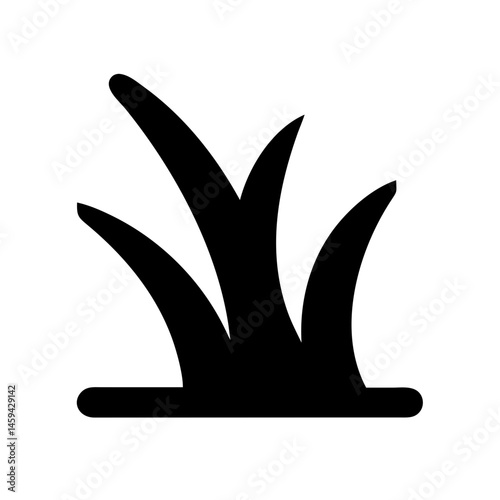 Slanted Grass Tuft Icon Design