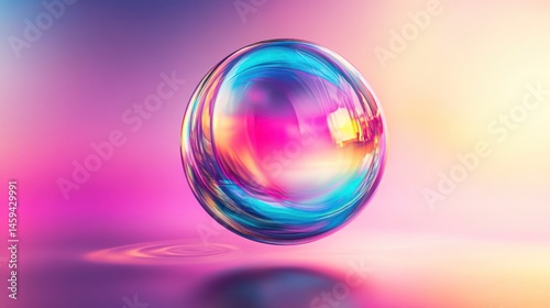 Vibrant sphere, colorful, abstract