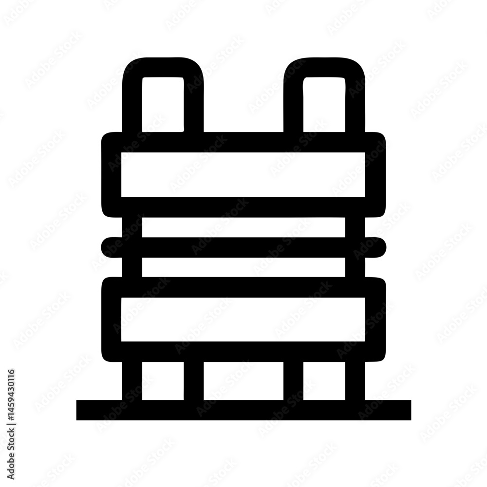 Stacked Power Coils Icon Design Stacked Power Coils Icon Design