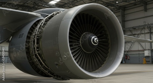 Low-Angle Close-Up of Aircraft Thrust Reverser Mechanism