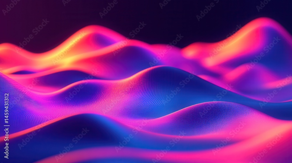 Fototapeta premium Abstract, vibrant, undulating forms