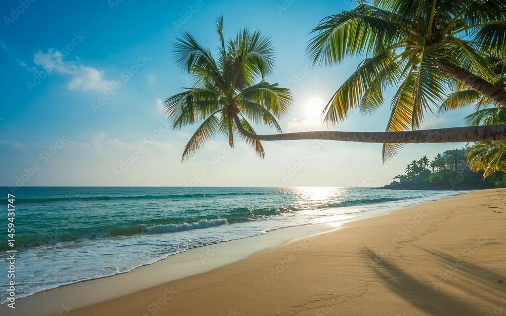 palm trees on the beach palm trees on the beach