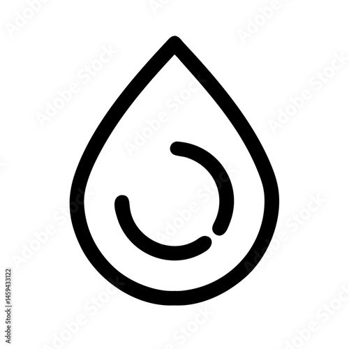 Water Drop Hydration Symbol Icon Design