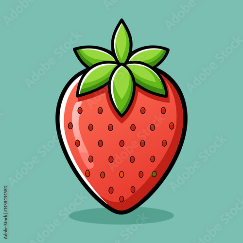 Download Strawberries Fruit Cartoon Vector Icon Illustration Eps File For Design.