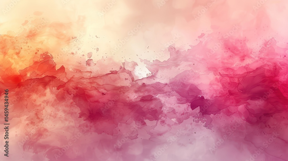 Obraz premium Abstract digital watercolor art with flowing lines and gradient colors. Modern, dreamy, and dynamic visual composition in soft pastel tones.