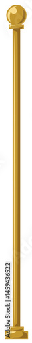 シンプルでエレガントな金属製垂直棒と円形装飾のベクターイラスト(Elegant Metal Vertical Rod with Circular Decoration – Vector Illustration)