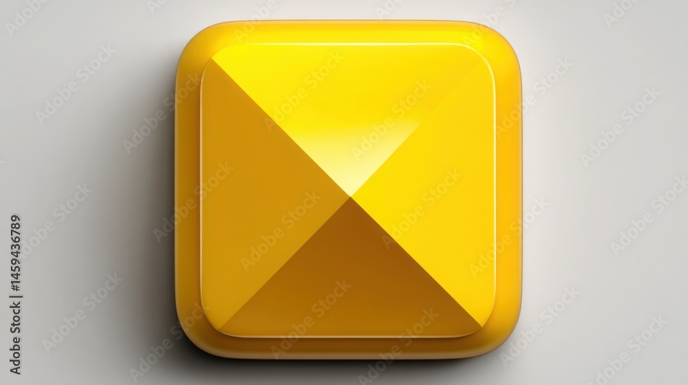 Vibrant yellow button symbolizing simplification of complex features in product explainers and user interfaces Vibrant yellow button symbolizing simplification of complex features in product explainers and user interfaces