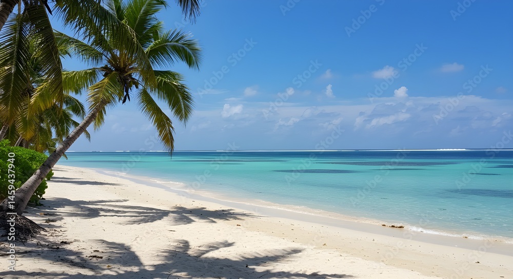 Hermosa playa con palmeras y mar turquesa en la isla de Jamaica. Hermosa playa con palmeras y mar turquesa en la isla de Jamaica.