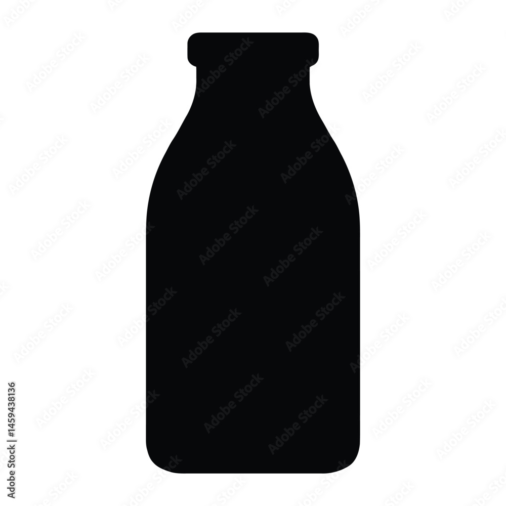Silhouette of a Milk Bottle Silhouette of a Milk Bottle