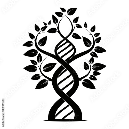 Download Tree Trunk In The Form Of A Dna Spiral, Eps File For Design.