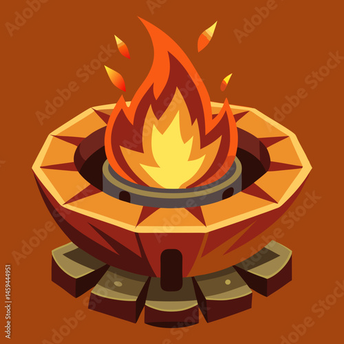 Download Fire Pit Vector  Eps File For Design.
