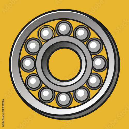 Download Ball Bearing Vector Art Illustration Eps File For Design.