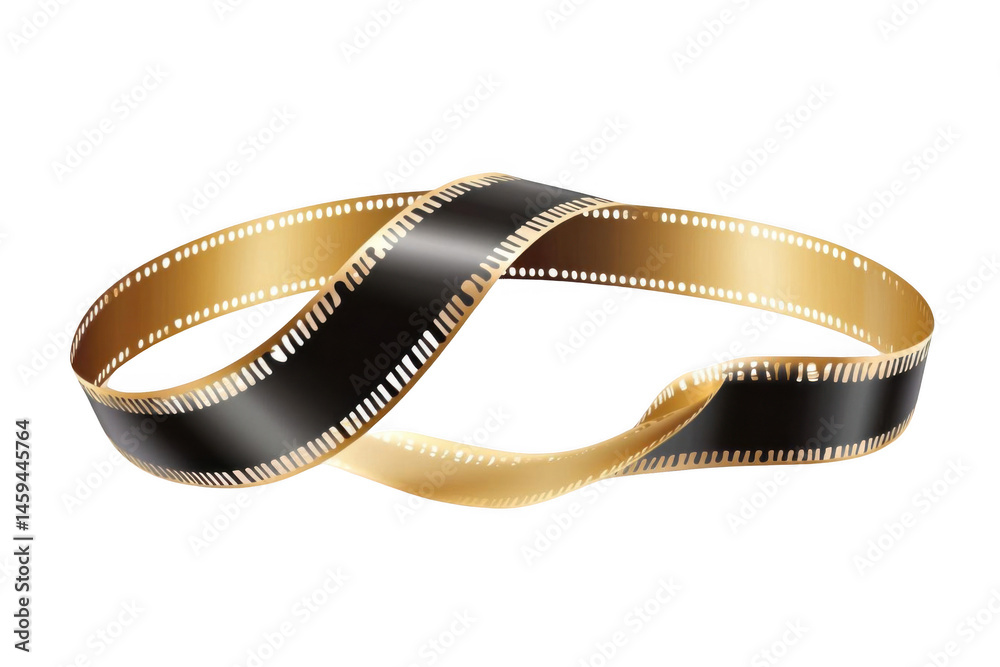 Fototapeta premium Explore Golden Film Strip With Dark Contrast And Artistic Flair.